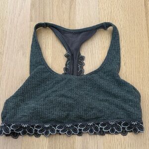 Aerie Charcoal Gray Lace Bralette